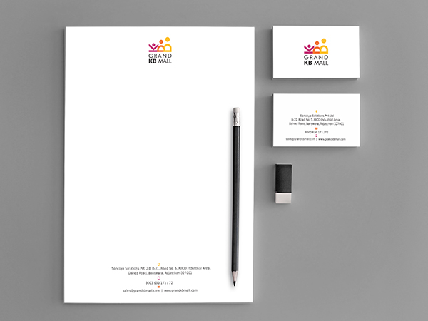Grand KB Mall Letter pad and Visiting card