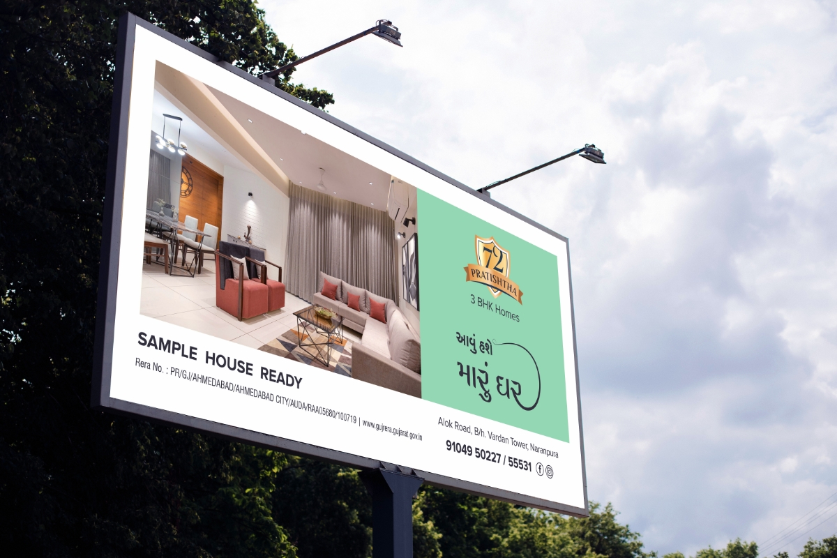 Pratishtha 72 Hoarding