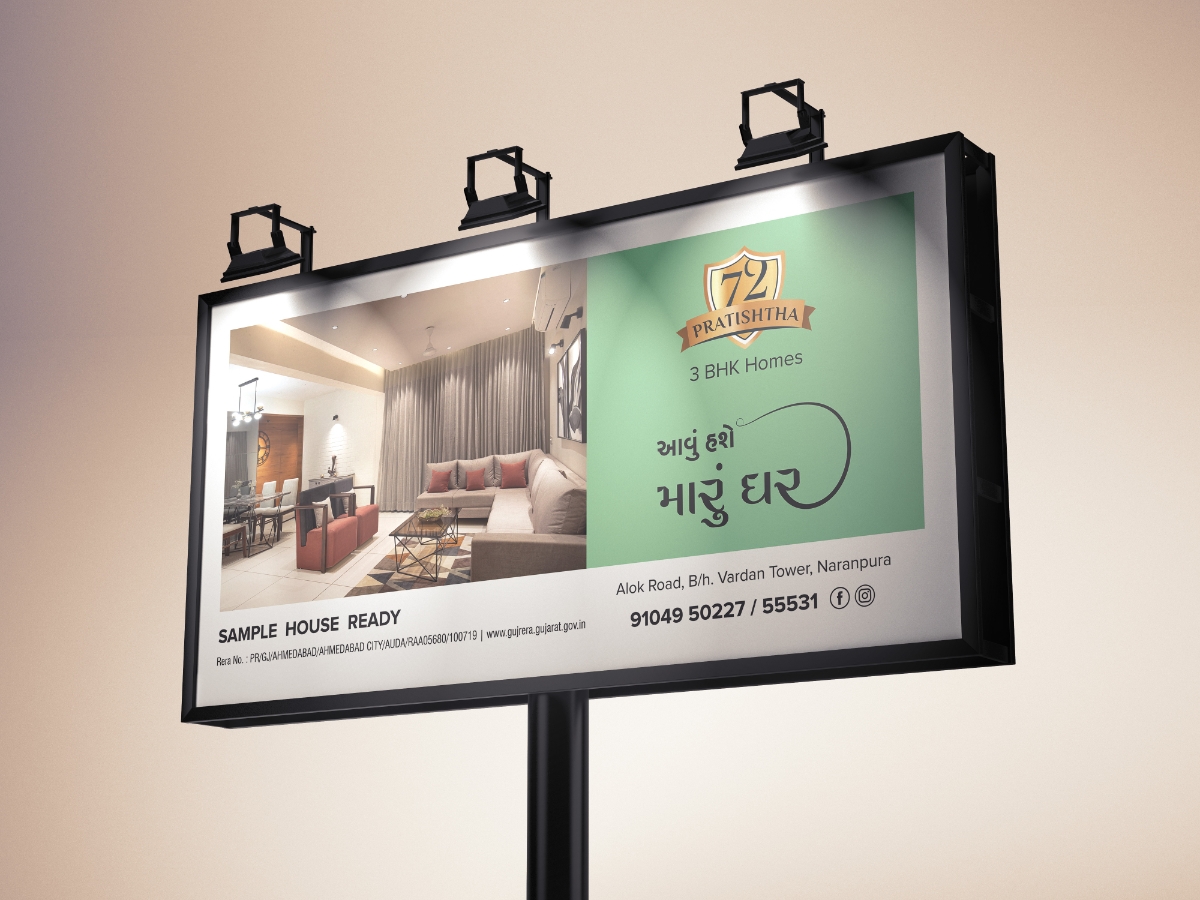 Pratishtha 72 Hoarding