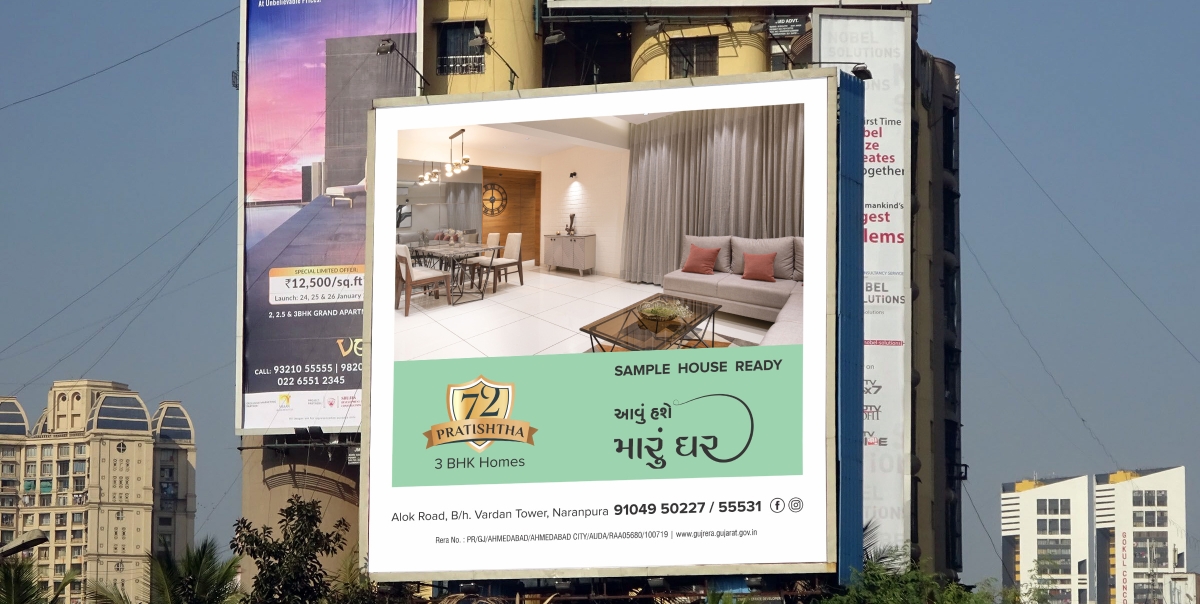 Pratishtha 72 Hoarding