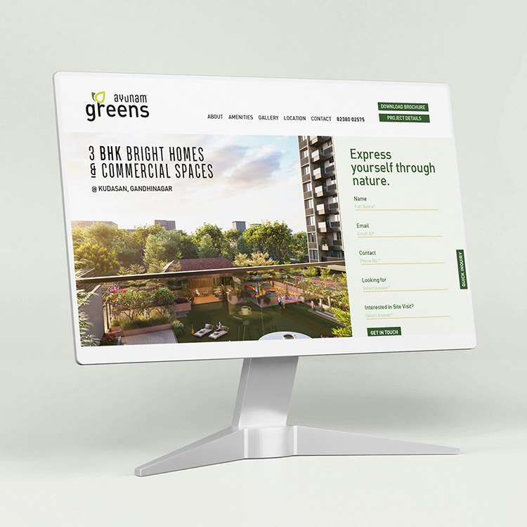 Ayunam Greens Website Landing Page